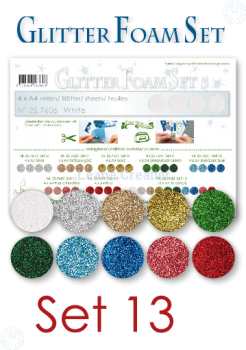 Glitter Foam Set A4 Multi Colours (10pcs)