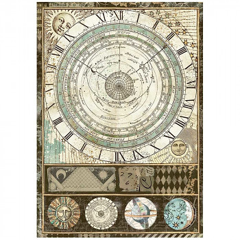 Papier ryżowy decoupage A4 / Alchemy Astrolabe