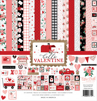 Hello Valentine 12x12 / Sada papierov