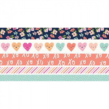 Washi Tape Set Happy Hearts / 3x 15mm 2x 8mm