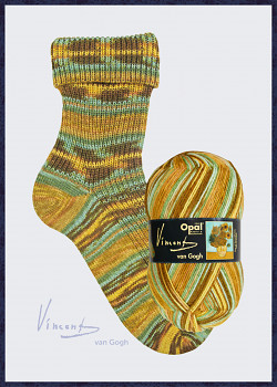 Opal Vincent van Gogh 4-ply / 100g / 5432 Vase mit Sonnenblumen