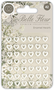 Samolepiace enamelové srdcia / Belle Fleur Enamel Hearts