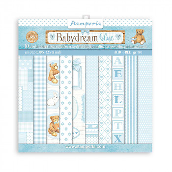 Babydream Blue / 12x12" / Papier-Set