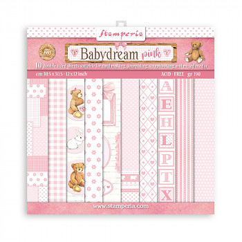 Babydream Pink / 8x8" / Sada scrapbookových papierov 