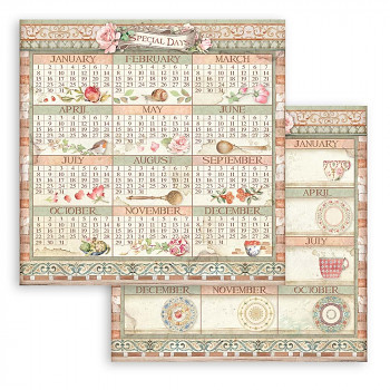 Casa Granada Calendar / Dwustronny papier do scrapbookingu / 12x12 