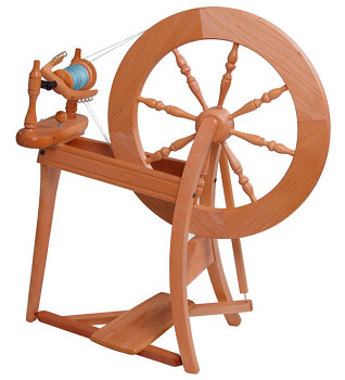 Traditional Spinning Wheel Double Drive Lacquered