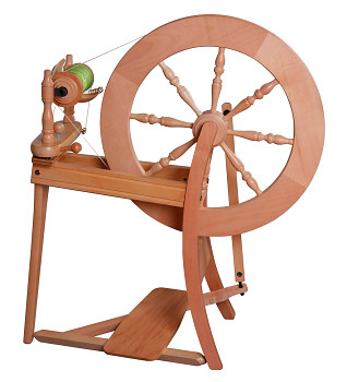 Traditional Spinning Wheel Single Drive Lacquered