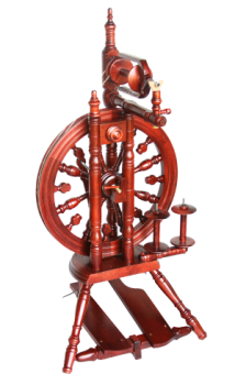 Minstrel Spinning Wheel, mahogany