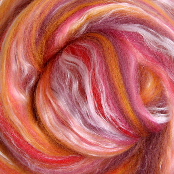 Česanec 80% merino a 20% hodváb 100g / Sunset 110