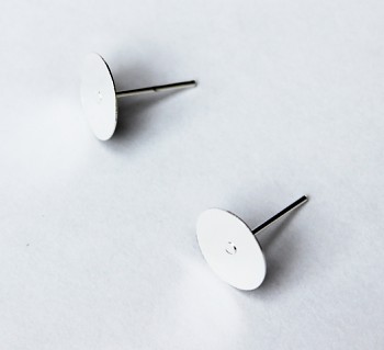 Ohrstecker mit Platine ohne Nickel / 10St. / 10mm / Platin