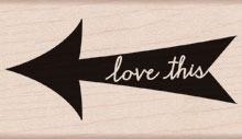 Wooden stamp Hero Arts / Love This Arrow