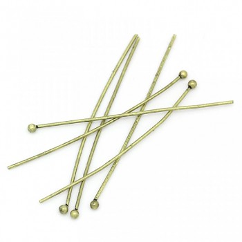 Ball Head Pins / 50pcs / 35x0,5mm / silver