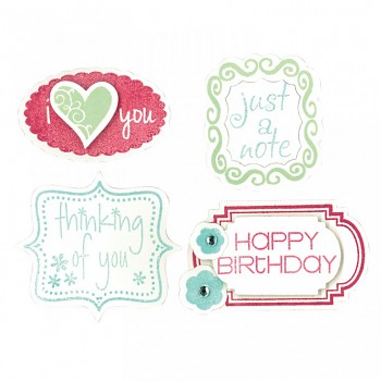 Sizzix Framelits Die Set 8PK w/Stamps - Birthday & Frames