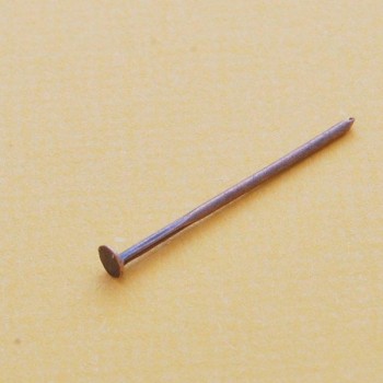 Headpins / 100pcs / 20mm / old copper
