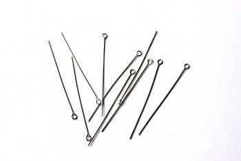 Eyepins / 100pcs / 50mm / platinum