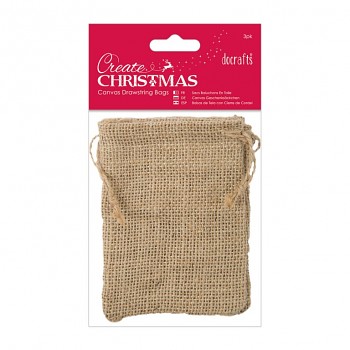 Jute Drawstring Bags (3pk)