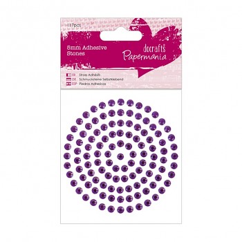 5mm Adhesive Stones (117pcs) - Purple