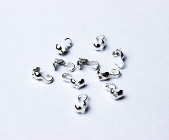 Bead Tip / 50 pieces / 9 mm / Silver