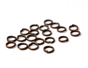Double jumprings / 20pcs / 7mm / old copper