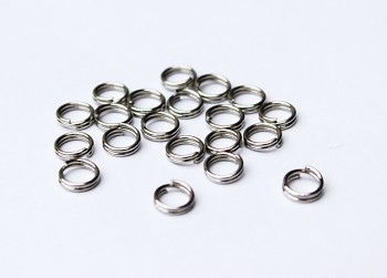 Doppel-Ring / 100St. / 6mm / Platin