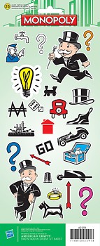 CARDSTOCK STICKER SHEET - MONOPOLY