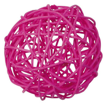 Rattan ball 3 cm / 6 pcs / fuchsia