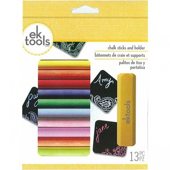 Pastel Classic Chalk Primary Colors Chalk Sticks and Holder