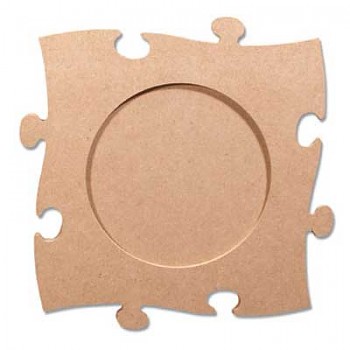 MDF Photo Frame puzzle circle / 24 x 24 cm