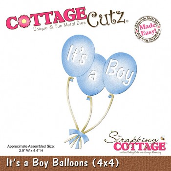 CottageCutz It's a Boy Balloons (4x4)