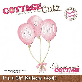 Набор ножей для вырубки / It's a Girl Balloons (4x4)