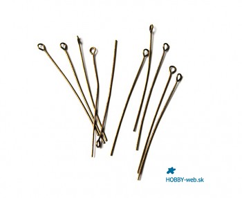 Eyepins / 10 pcs / 50mm / antique bronze