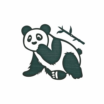 Kovová šablóna - Scruffy Panda
